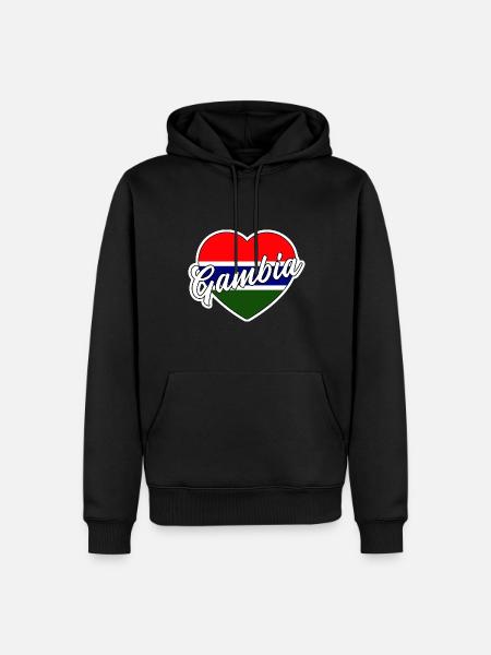 Gambia - Men’s Premium Organic Hoodie - black