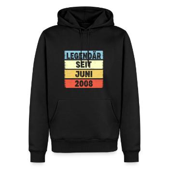 14 Jahre Legendär Seit Juni 2008 14. Geburtstag - Männer Premium Bio Hoodie - Schwarz - Vorne - Nico (187cm)