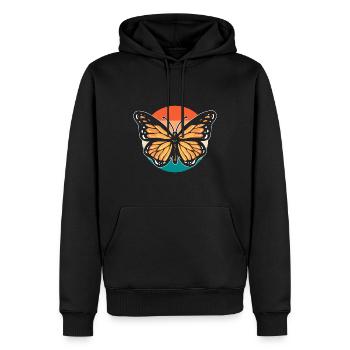 Monarchfalter Zoologe - Männer Premium Bio Hoodie - Schwarz - Vorne - Nico (187cm)