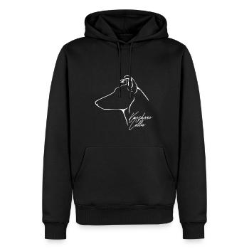 CHEVEUX COURTS COLLIE Profil chien chiens Wilsigns - Sweat à capuche Premium bio Homme - noir - Devant - Nico (187cm)
