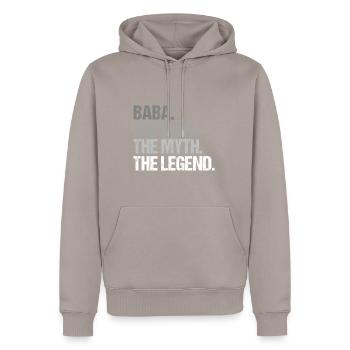 Baba der Mann Mythos Legende Vatertag Geschenkidee - Männer Premium Bio Hoodie - Taupe - Vorne - Nico (187cm)