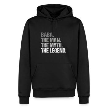 Baba der Mann Mythos Legende Vatertag Geschenkidee - Männer Premium Bio Hoodie - Schwarz - Vorne - Nico (187cm)