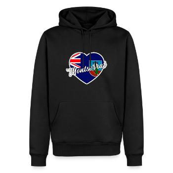 Montserrat - Sweat à capuche Premium bio Homme - noir - Devant - Nico (187cm)