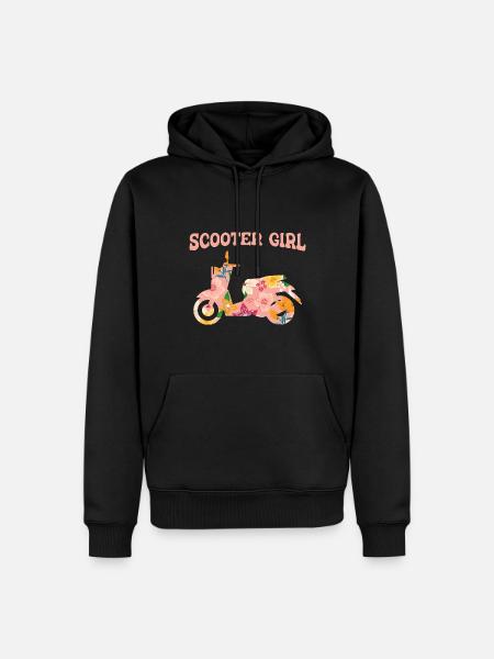 Motorroller Mofa Moped Roller - Männer Premium Bio Hoodie - Schwarz