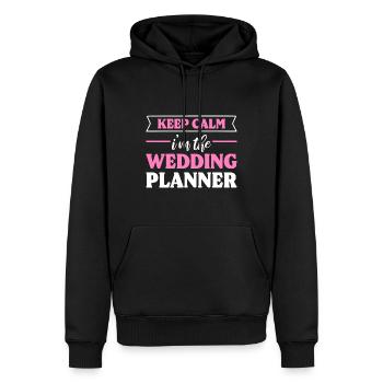 Keep Calm I'm The Event Planner Hochzeitsplaner - Männer Premium Bio Hoodie - Schwarz - Vorne - Nico (187cm)