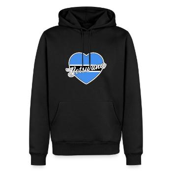 Botswana - Sweat à capuche Premium bio Homme - noir - Devant - Nico (187cm)