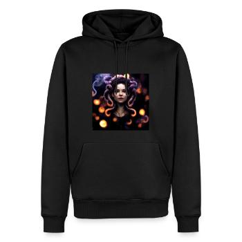 Smoke coloured bokeh beautiful medusa women - Männer Premium Bio Hoodie - Schwarz - Vorne - Nico (187cm)