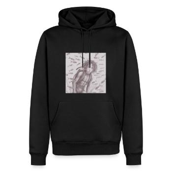 Garçon plongeur beige - Sweat à capuche Premium bio Homme - noir - Devant - Nico (187cm)