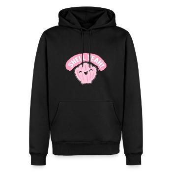 Shell Yeah! Strandliebhaber - Männer Premium Bio Hoodie - Schwarz - Vorne - Nico (187cm)