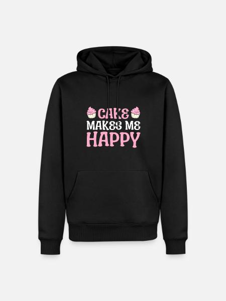 Ich liebe Backen Bäcker - Männer Premium Bio Hoodie - Schwarz