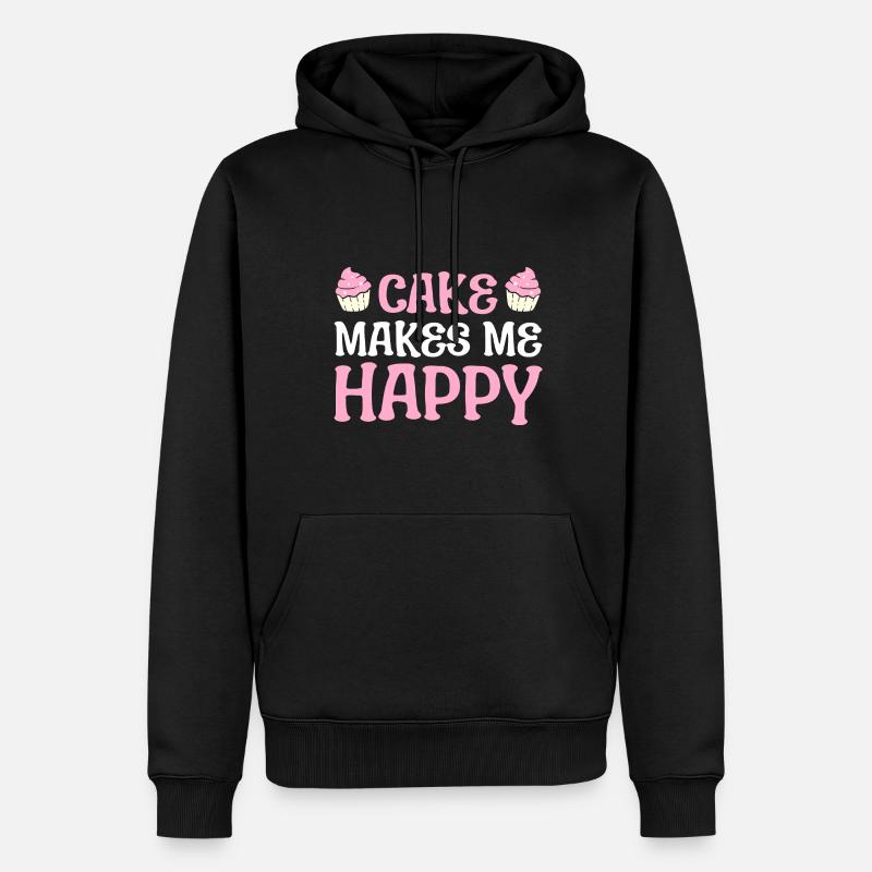 Ich liebe Backen Bäcker - Männer Premium Bio Hoodie - Schwarz