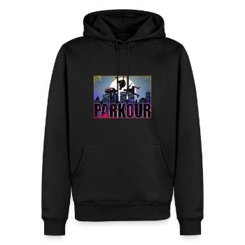 Parkour Freerunner Traceur Le Parcour parkourshirt - Sweat à capuche Premium bio Homme - noir - Devant - Nico (187cm)