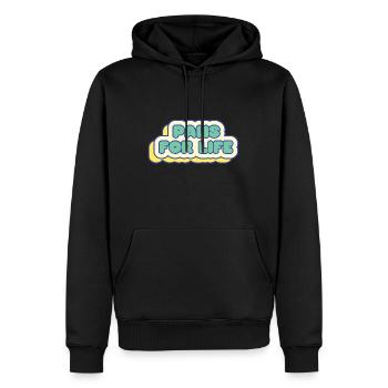 Paws for life - Männer Premium Bio Hoodie - Schwarz - Vorne - Nico (187cm)