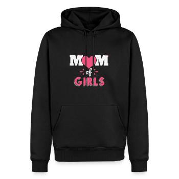 Idée de cadeau pour maman, maman et maman - Sweat à capuche Premium bio Homme - noir - Devant - Nico (187cm)