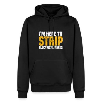 Electrician Electrical Engineer Electronics Technician - Men’s Premium Organic Hoodie - black - Front - Nico (187cm)