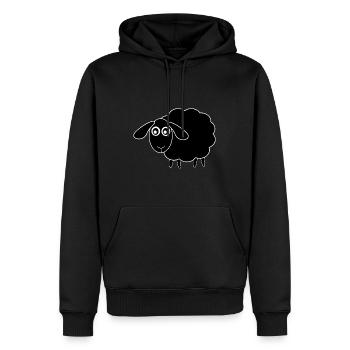 schwarzes Schaf - Männer Premium Bio Hoodie - Schwarz - Vorne - Nico (187cm)