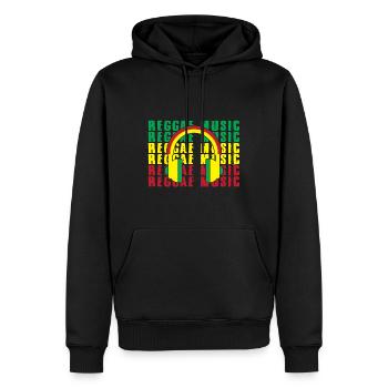 Reggae Music Rastafari Jamaika - Männer Premium Bio Hoodie - Schwarz - Vorne - Nico (187cm)