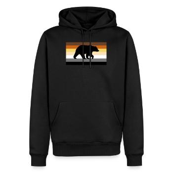 Gay Bear Flag with Bear men Gay bear Pride Shirt - Männer Premium Bio Hoodie - Schwarz - Vorne - Nico (187cm)
