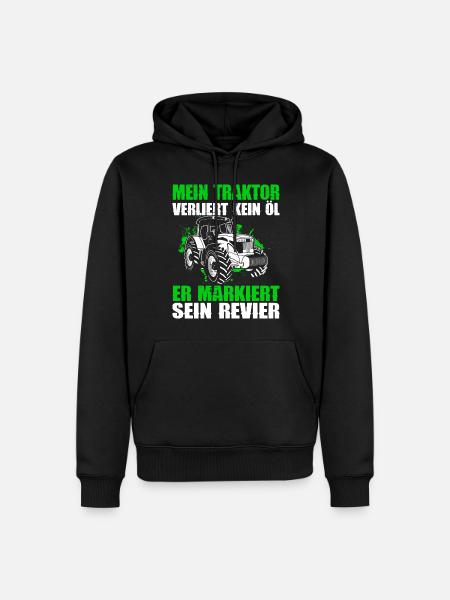 Traktor Geschenkidee Landwirt Trecker Bauer - Männer Premium Bio Hoodie - Schwarz