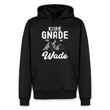 Wandern Geschenkidee Wanderer Berge Trekking - Männer Premium Bio Hoodie - Schwarz - Vorne - Nico (187cm)