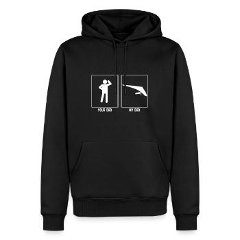 Your Father - My Father - Sky Gliding Activity - Men’s Premium Organic Hoodie - black - Front - Nico (187cm)