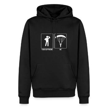 Your Friend - Me - Paragliding Activity V - Men’s Premium Organic Hoodie - black - Front - Nico (187cm)