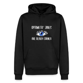 Lustiger Augenarzt Augenärztin - Männer Premium Bio Hoodie - Schwarz - Vorne - Nico (187cm)