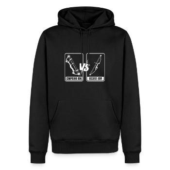 Tir à l’arc Flèche Tir à l’arc Tir à l’arc - Sweat à capuche Premium bio Homme - noir - Devant - Nico (187cm)