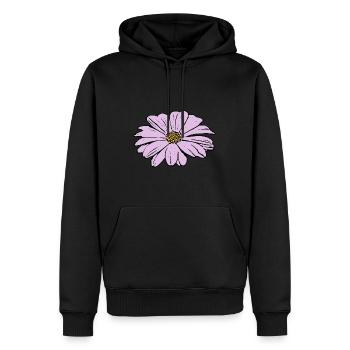 Fleur fleur pastel fleurs fleurs pastel lilas - Sweat à capuche Premium bio Homme - noir - Devant - Nico (187cm)