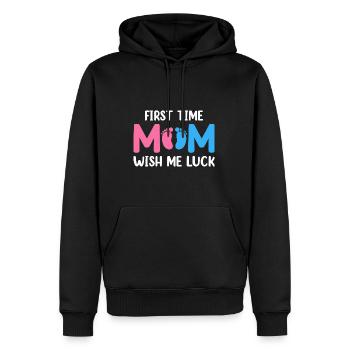 Zum ersten Mal Mama wünsche mir Glück Erster Muttertag - Männer Premium Bio Hoodie - Schwarz - Vorne - Nico (187cm)