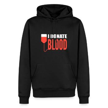 I Donate Blood Spenderrekrutierungsbeauftragter - Männer Premium Bio Hoodie - Schwarz - Vorne - Nico (187cm)