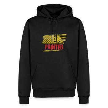 Painter Job Vintage Amerika Arbeiter - Männer Premium Bio Hoodie - Schwarz - Vorne - Nico (187cm)