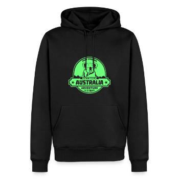 Koala - Australia - Australien - Männer Premium Bio Hoodie - Schwarz - Vorne - Nico (187cm)