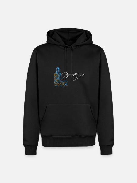 Be Water my Friend Budhismus Bruce Lee - Männer Premium Bio Hoodie - Schwarz