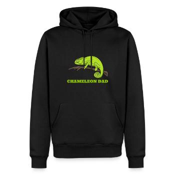 Chameleon Dad Chamäleon Papa Biologe - Männer Premium Bio Hoodie - Schwarz - Vorne - Nico (187cm)