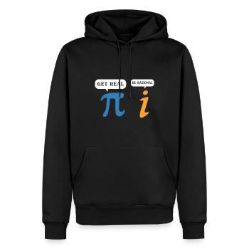 Get Real Be Rational Mathematikprofessor - Männer Premium Bio Hoodie - Schwarz - Vorne - Nico (187cm)