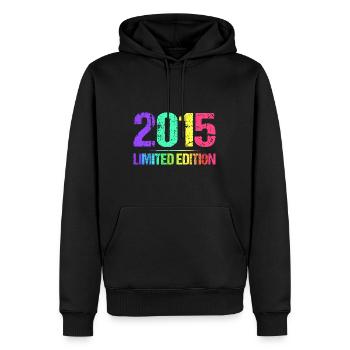 2015 Limited Edition Jahrgang 15er Retro Jahrgang - Männer Premium Bio Hoodie - Schwarz - Vorne - Nico (187cm)