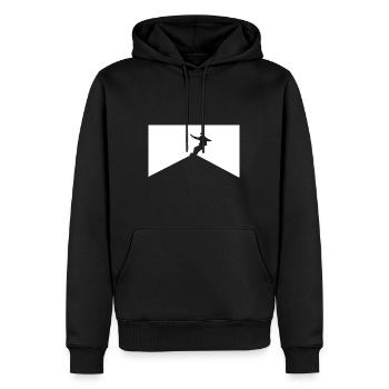 Snowboarding - (10) - Men’s Premium Organic Hoodie - black - Front - Nico (187cm)
