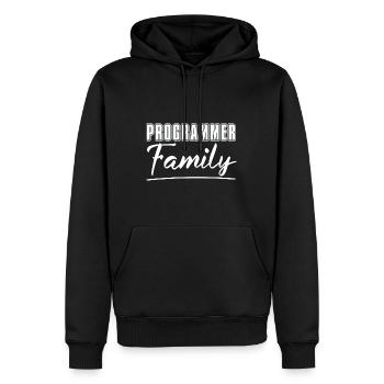 Programmeur Coder Développeur de logiciels - Sweat à capuche Premium bio Homme - noir - Devant - Nico (187cm)