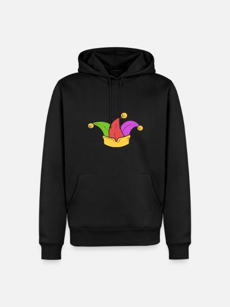 Jester Hat Komiker - Männer Premium Bio Hoodie - Schwarz