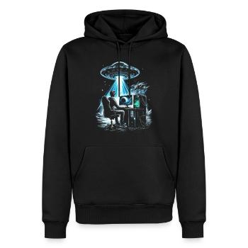 PC Gamer Spaceship UFO Aliens - Men’s Premium Organic Hoodie - black - Front - Nico (187cm)