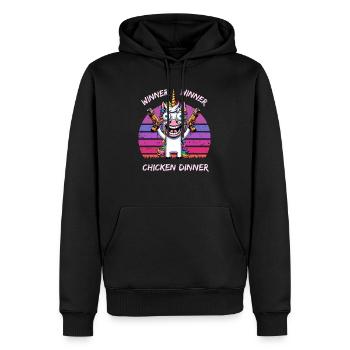 Winner Winner Chicken Dinner Einhorn - Männer Premium Bio Hoodie - Schwarz - Vorne - Nico (187cm)