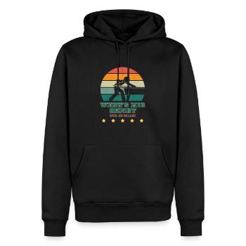 Wenn es mir reicht Spiele ich Billard - Männer Premium Bio Hoodie - Schwarz - Vorne - Nico (187cm)