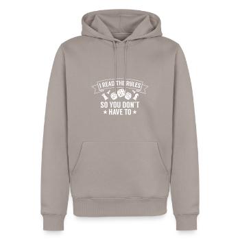 Brettspiel Nerd Geschenke Board Games - Männer Premium Bio Hoodie - Taupe - Vorne - Nico (187cm)