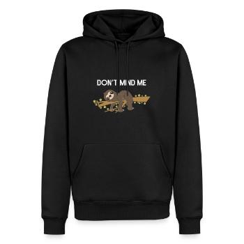 Paresse paresseux Mignon Cadeau de paresseux - Sweat à capuche Premium bio Homme - noir - Devant - Nico (187cm)