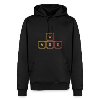 Gaming WASD Keyboard RBG Gamer Gift Idea - Men’s Premium Organic Hoodie - black - Front - Nico (187cm)