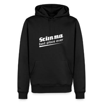 Grimma - Stadt best place ever - Männer Premium Bio Hoodie - Schwarz - Vorne - Nico (187cm)