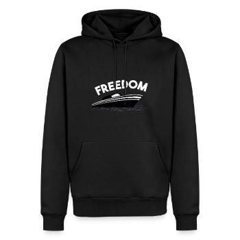 Capitaine de bateau Gift Ship Propriétaire de bateau Capitaine - Sweat à capuche Premium bio Homme - noir - Devant - Nico (187cm)