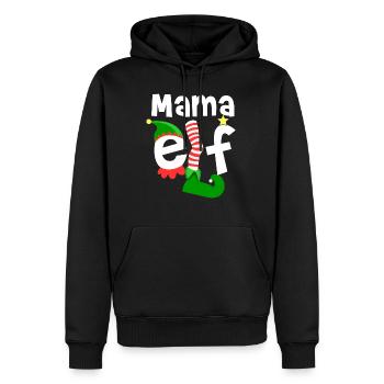 Mama Elf Christmas - Männer Premium Bio Hoodie - Schwarz - Vorne - Nico (187cm)