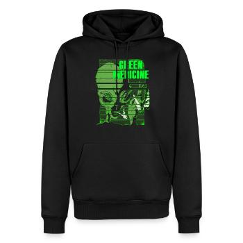 Green Medicine Alien Cadeau De La drogue - Sweat à capuche Premium bio Homme - noir - Devant - Nico (187cm)